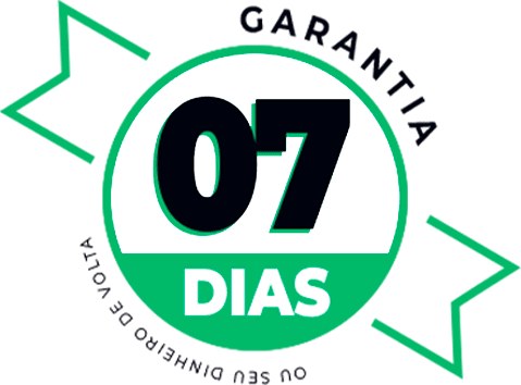 Selo de garantia de 7 dias ou seu dinheiro de volta